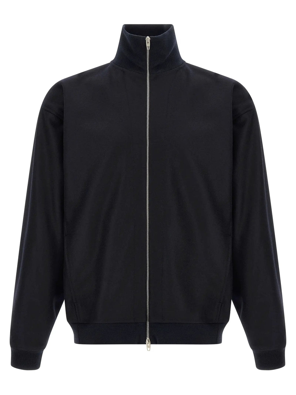 Jil Sander Blue Wool Full-Length Jacket