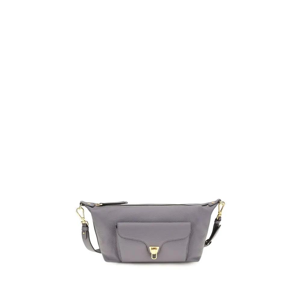 Coccinelle Gray Calf Leather Bos Taurus Shoulder Bag