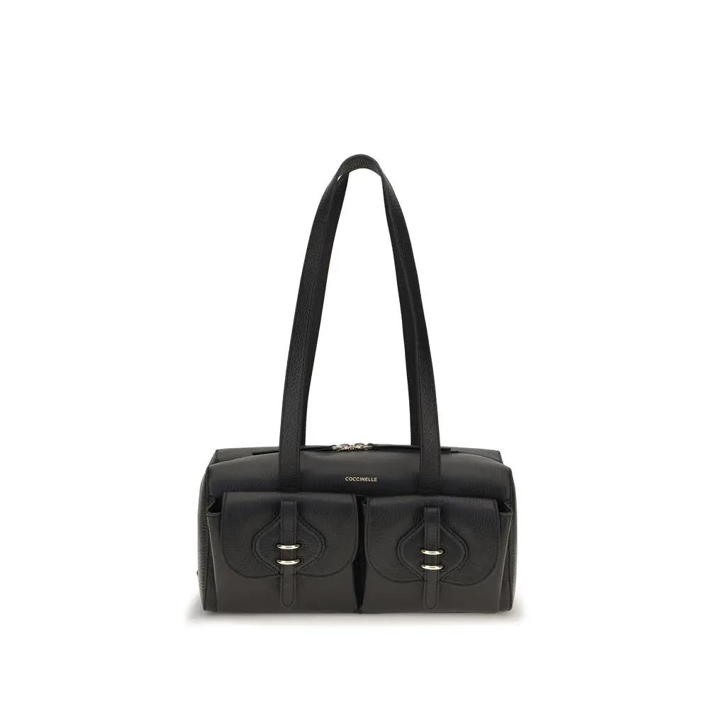 Coccinelle Black Calf Leather Bos Taurus Shoulder Bag