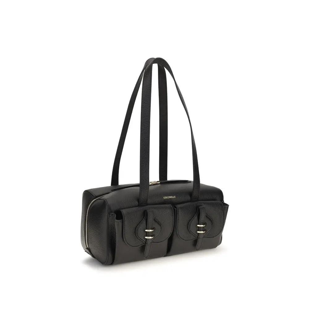 Coccinelle Black Calf Leather Bos Taurus Shoulder Bag