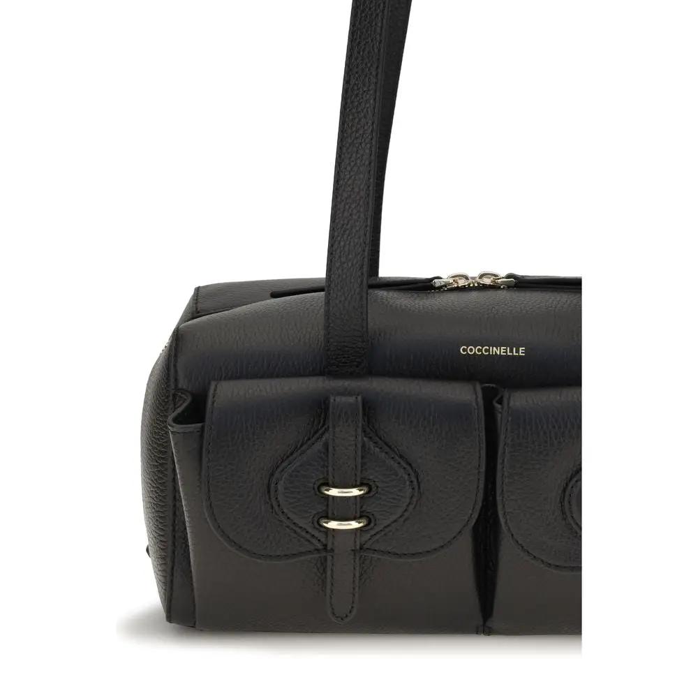 Coccinelle Black Calf Leather Bos Taurus Shoulder Bag