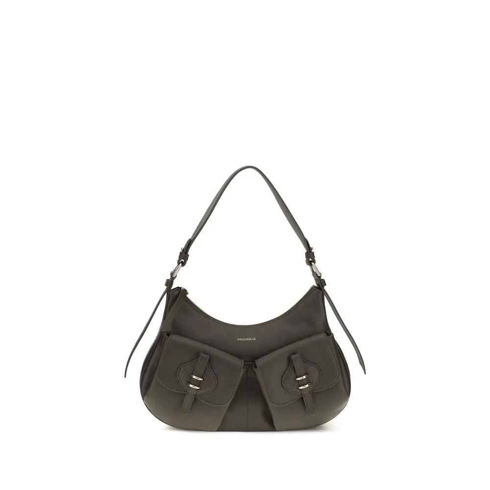 Coccinelle Brown Calf Leather Bos Taurus Shoulder Bag
