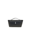Savette Black Calf Leather Bos Taurus Clutch Bag