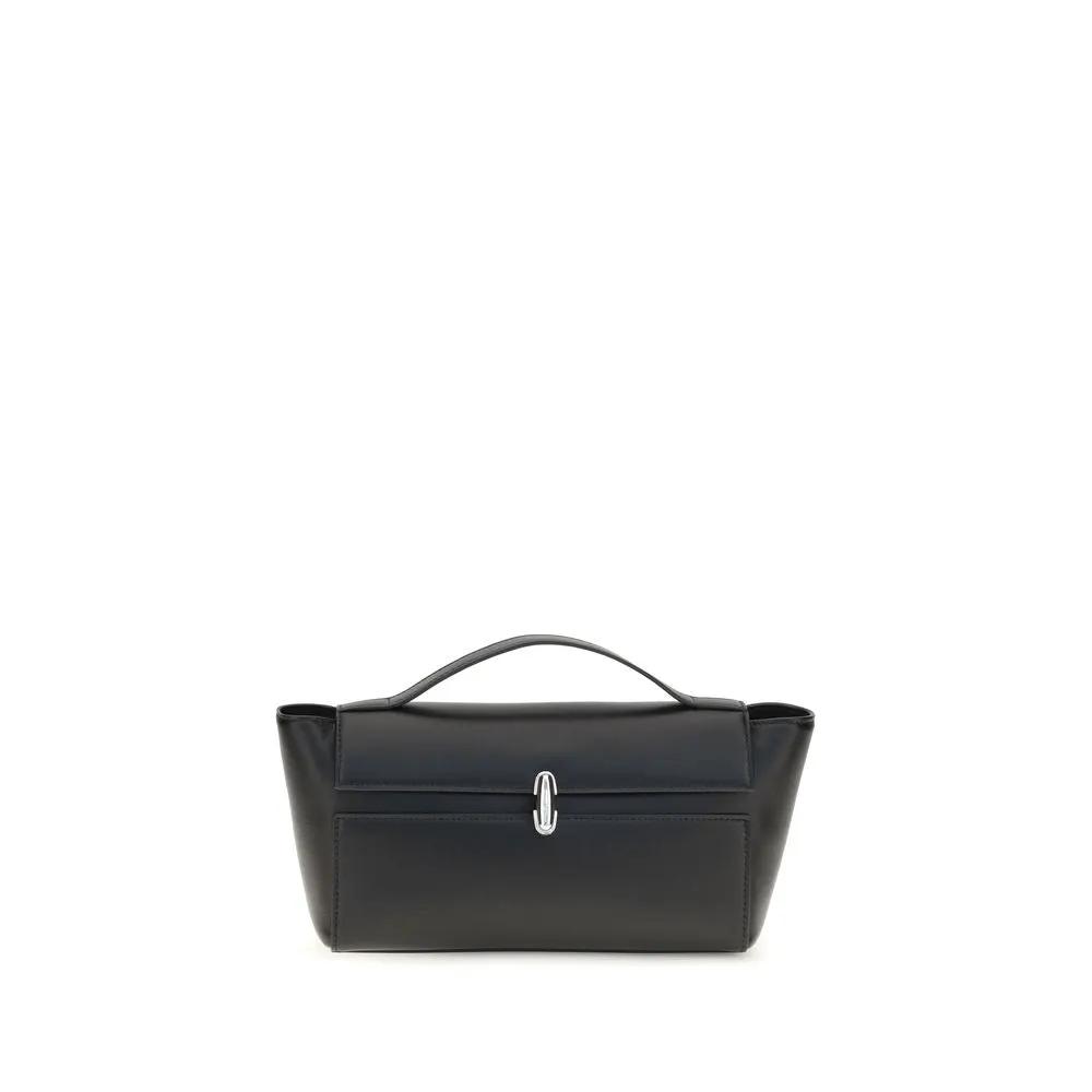 Savette Black Calf Leather Bos Taurus Clutch Bag