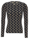 Marine Serre Black Polyamide Long Sleeve T-Shirt