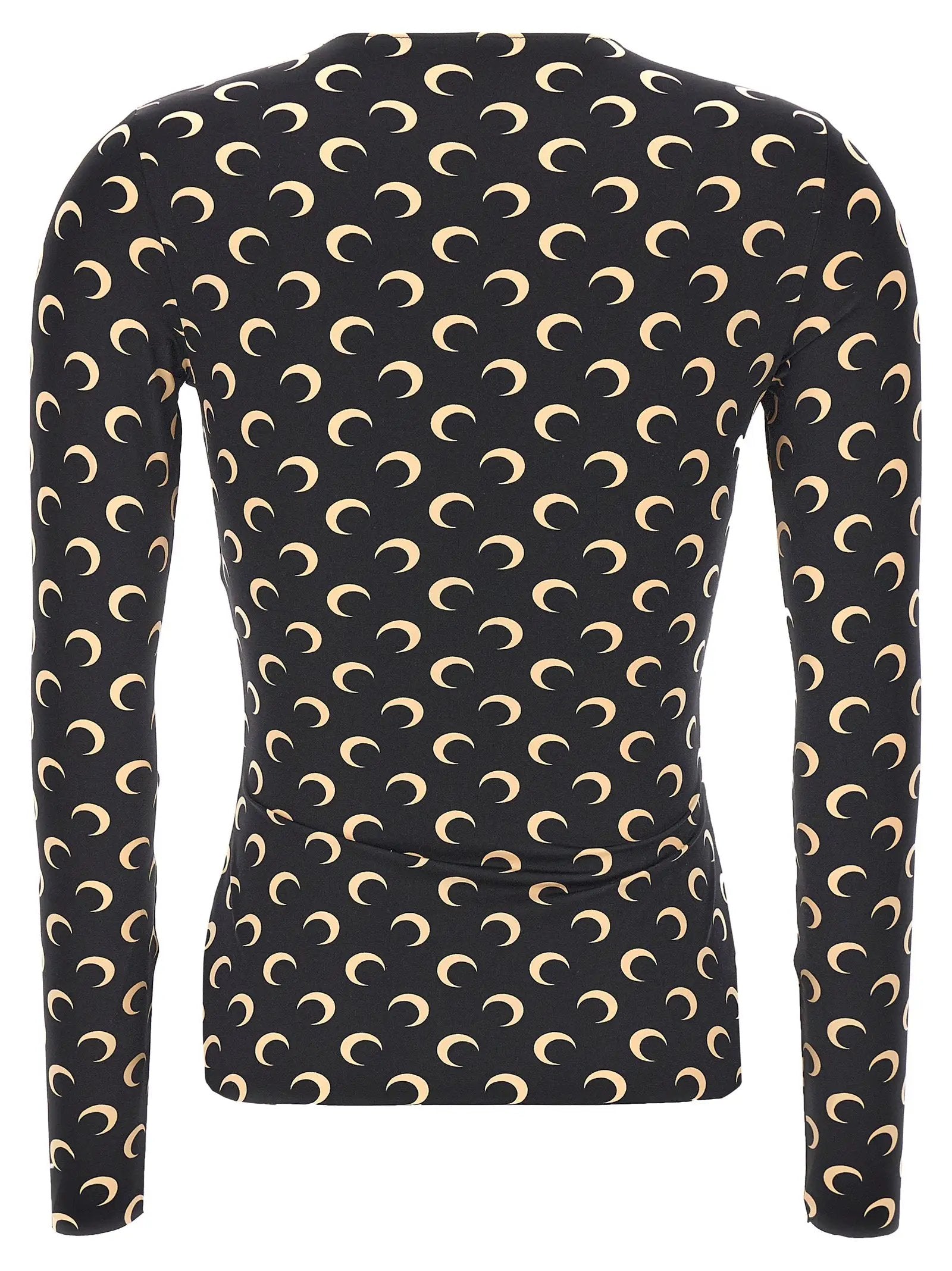 Marine Serre Black Polyamide Long Sleeve T-Shirt