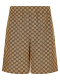 Gucci Gucci Beige Linen Bermuda Shorts