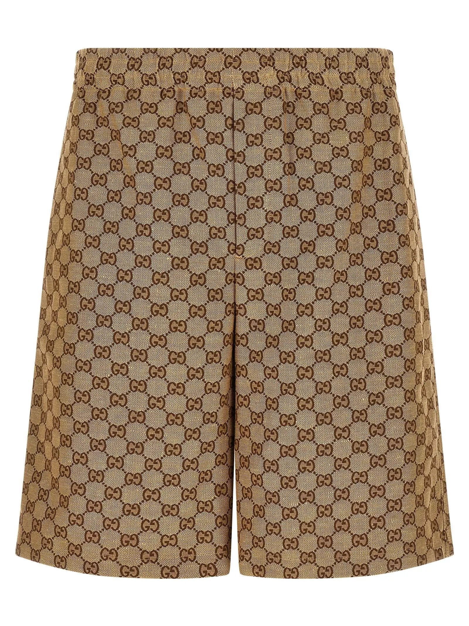 Gucci Gucci Beige Linen Bermuda Shorts