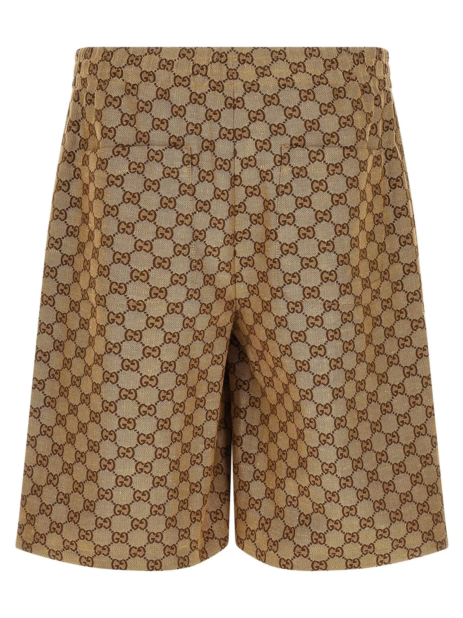 Gucci Gucci Beige Linen Bermuda Shorts