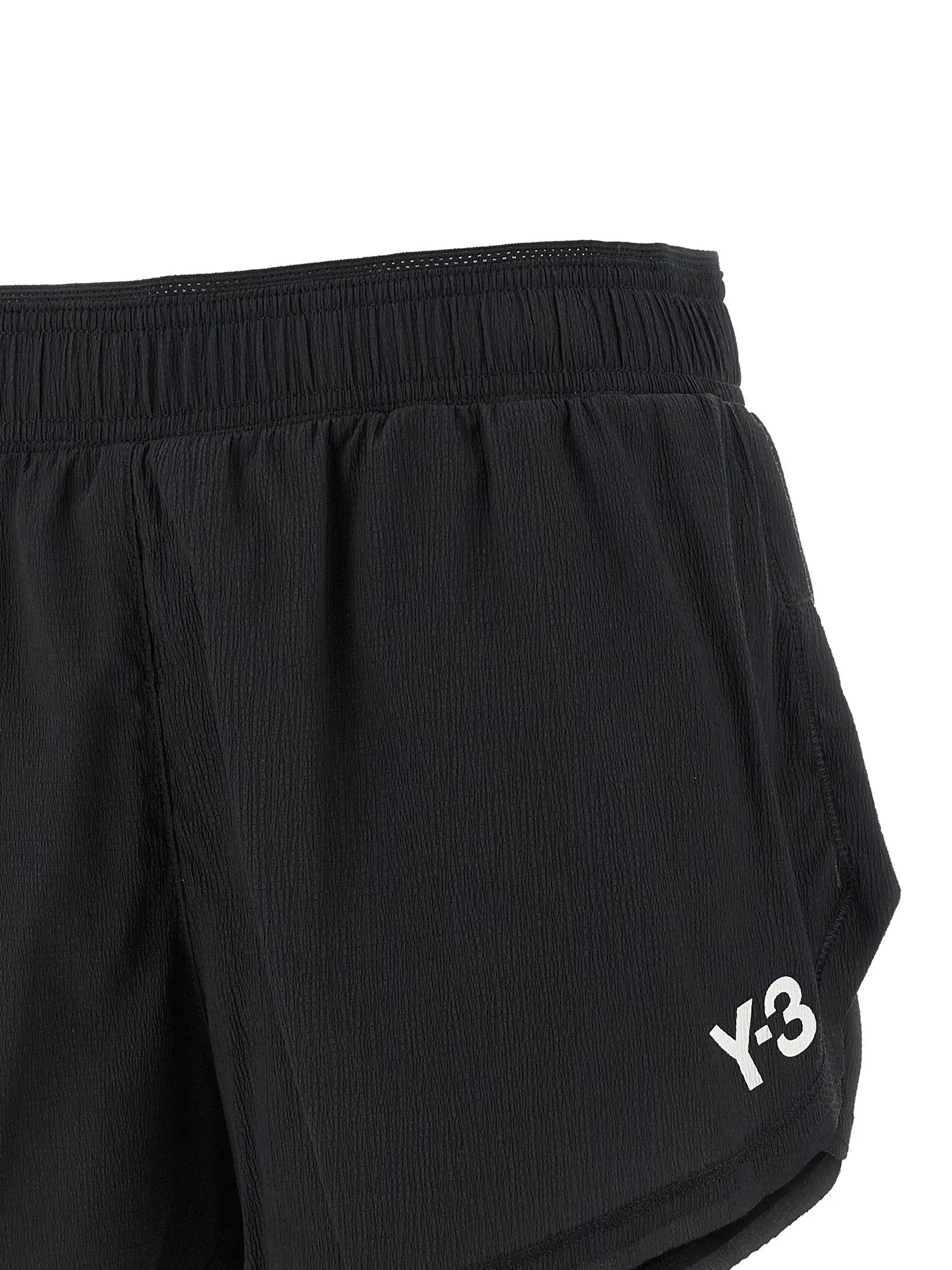 Y-3 Black Polyamide Bermuda Shorts
