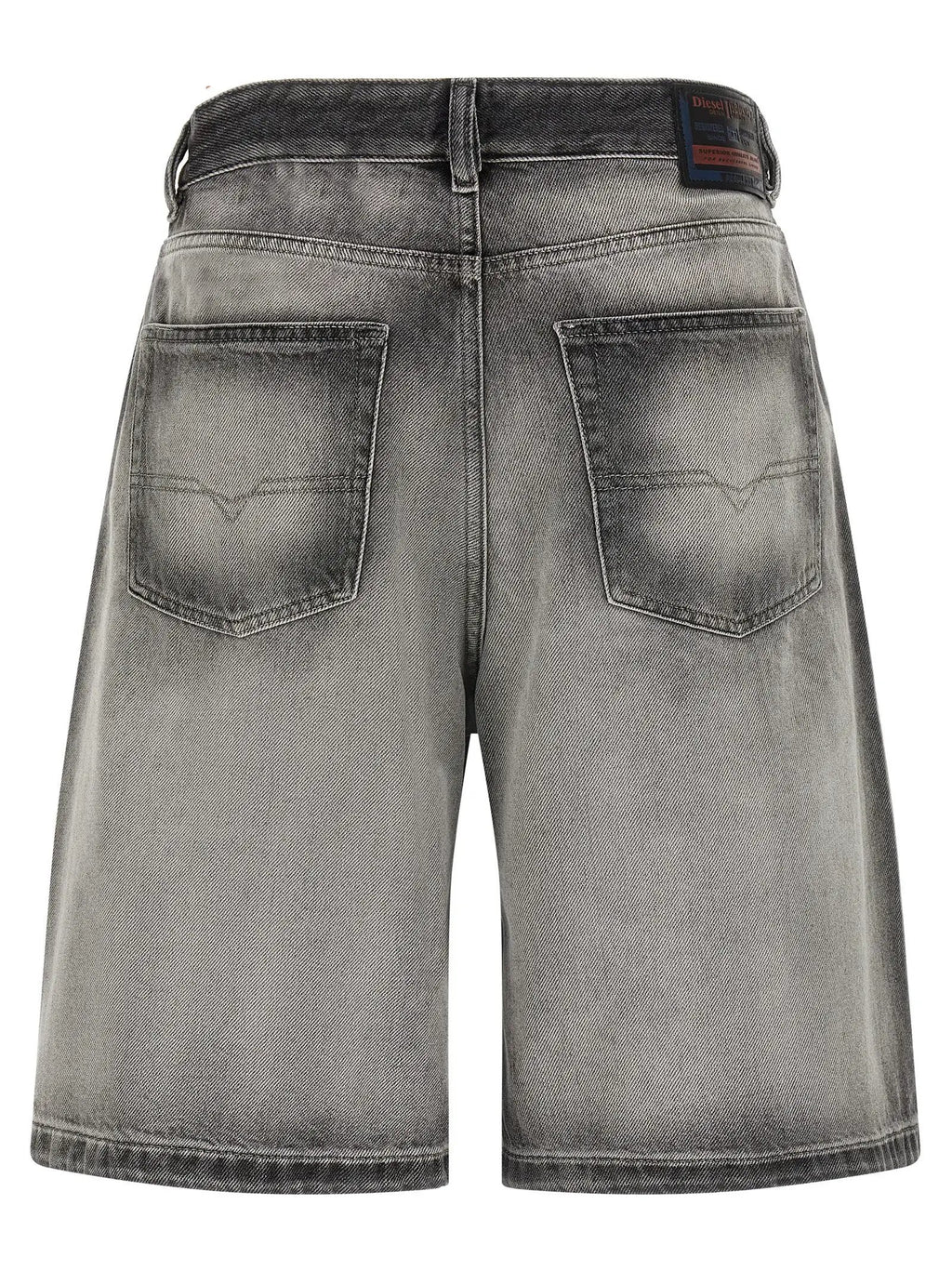 Diesel Gray Cotton Bermuda Shorts