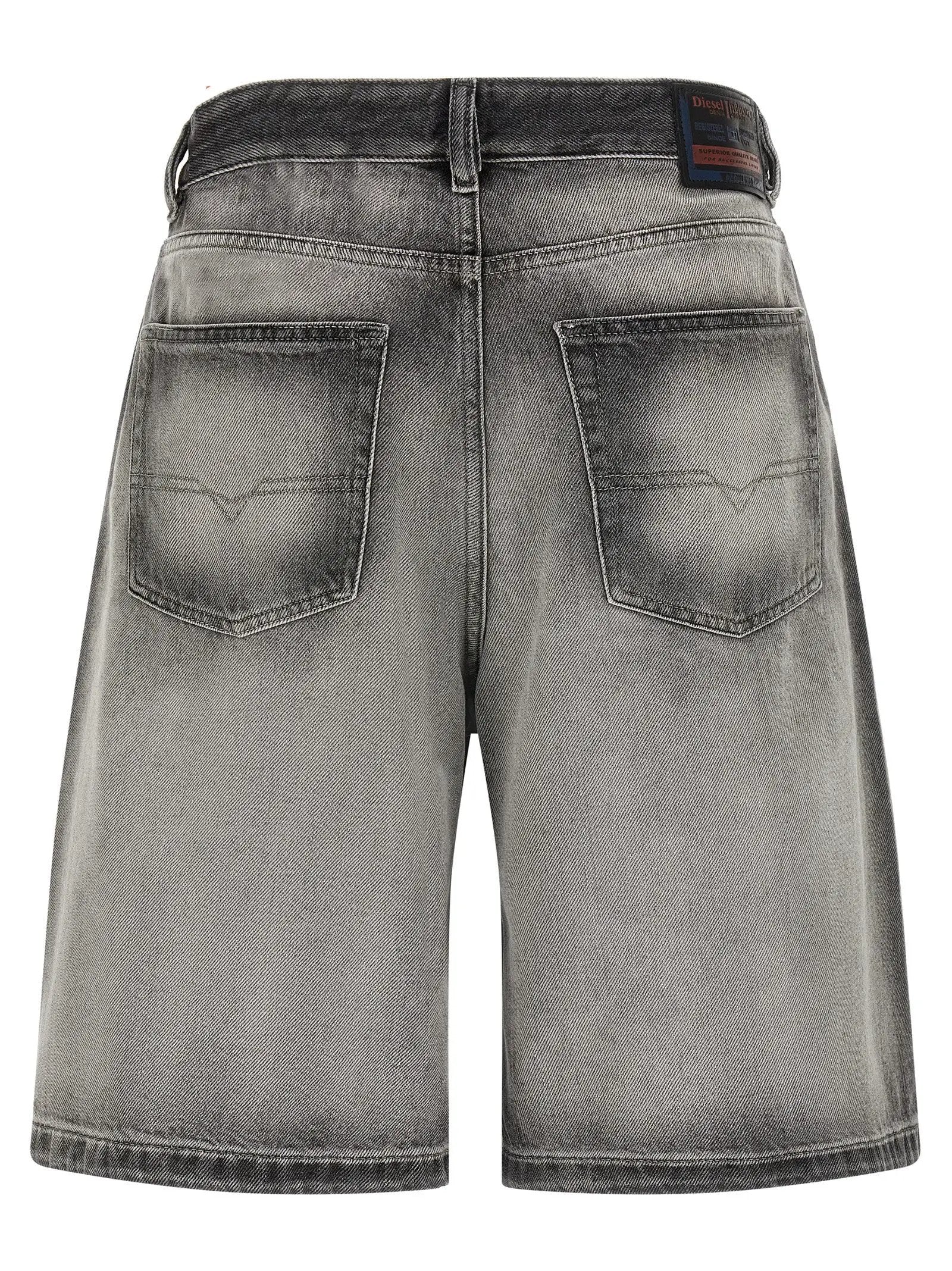 Diesel Gray Cotton Bermuda Shorts