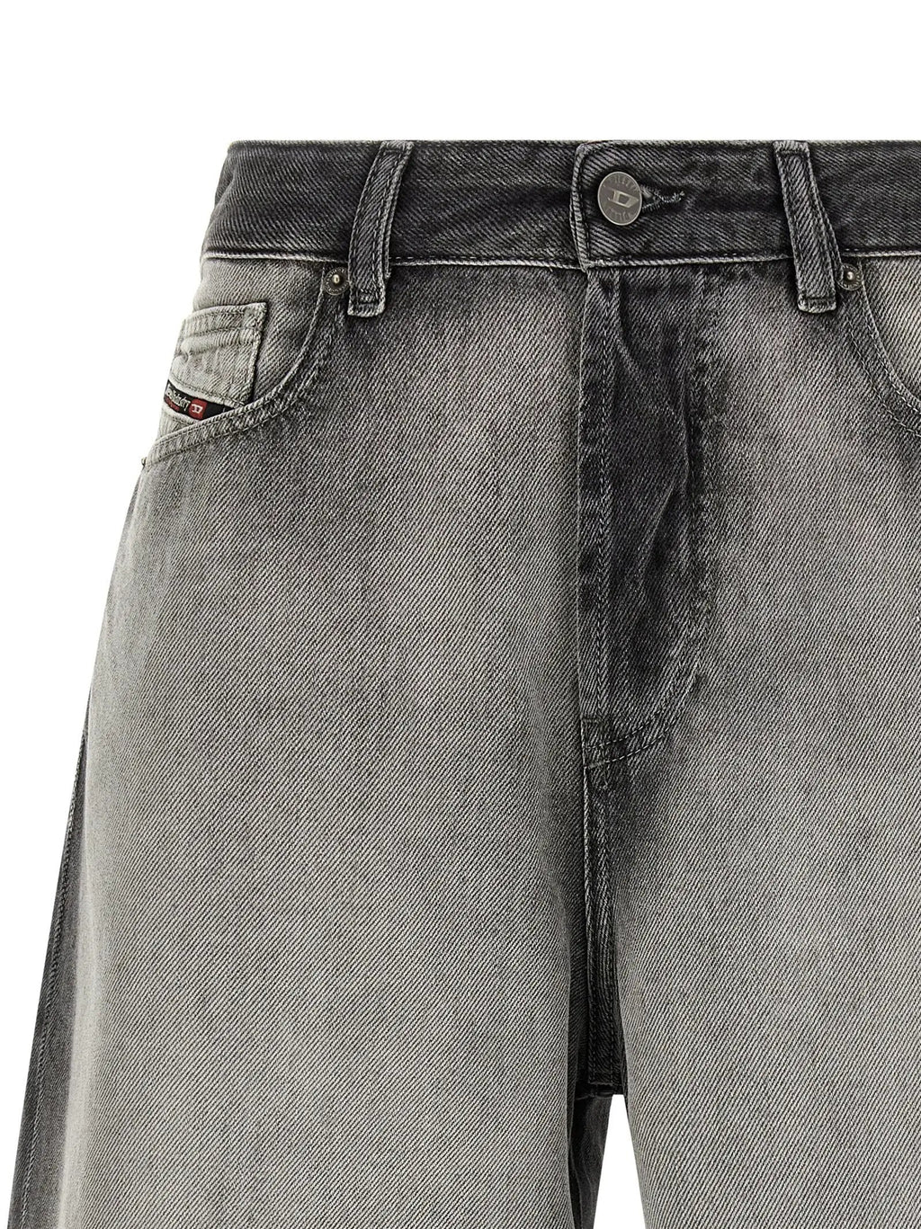 Diesel Gray Cotton Bermuda Shorts