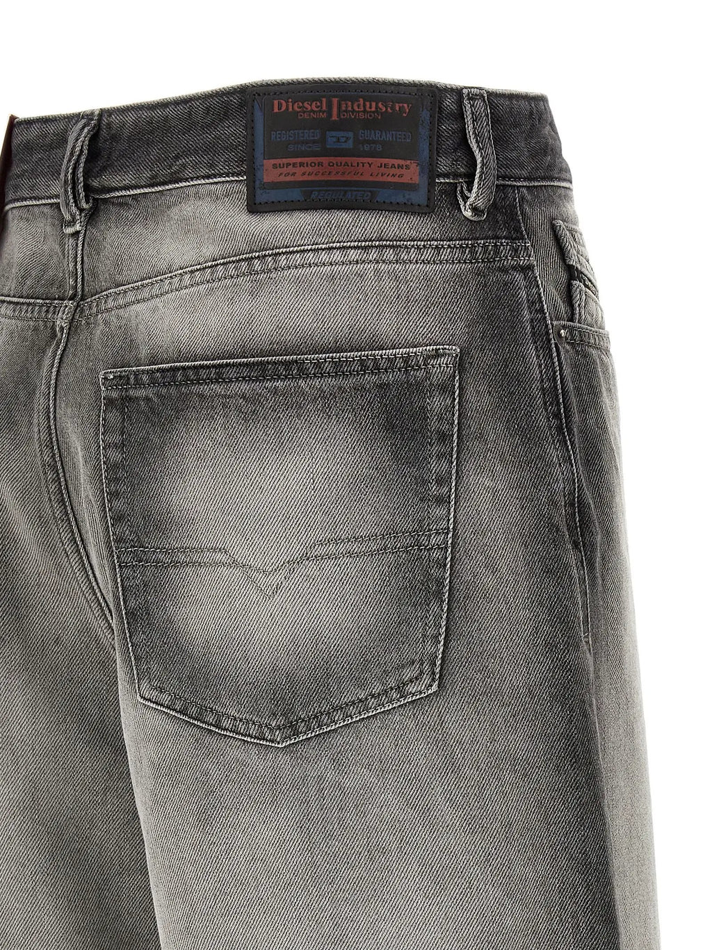 Diesel Gray Cotton Bermuda Shorts