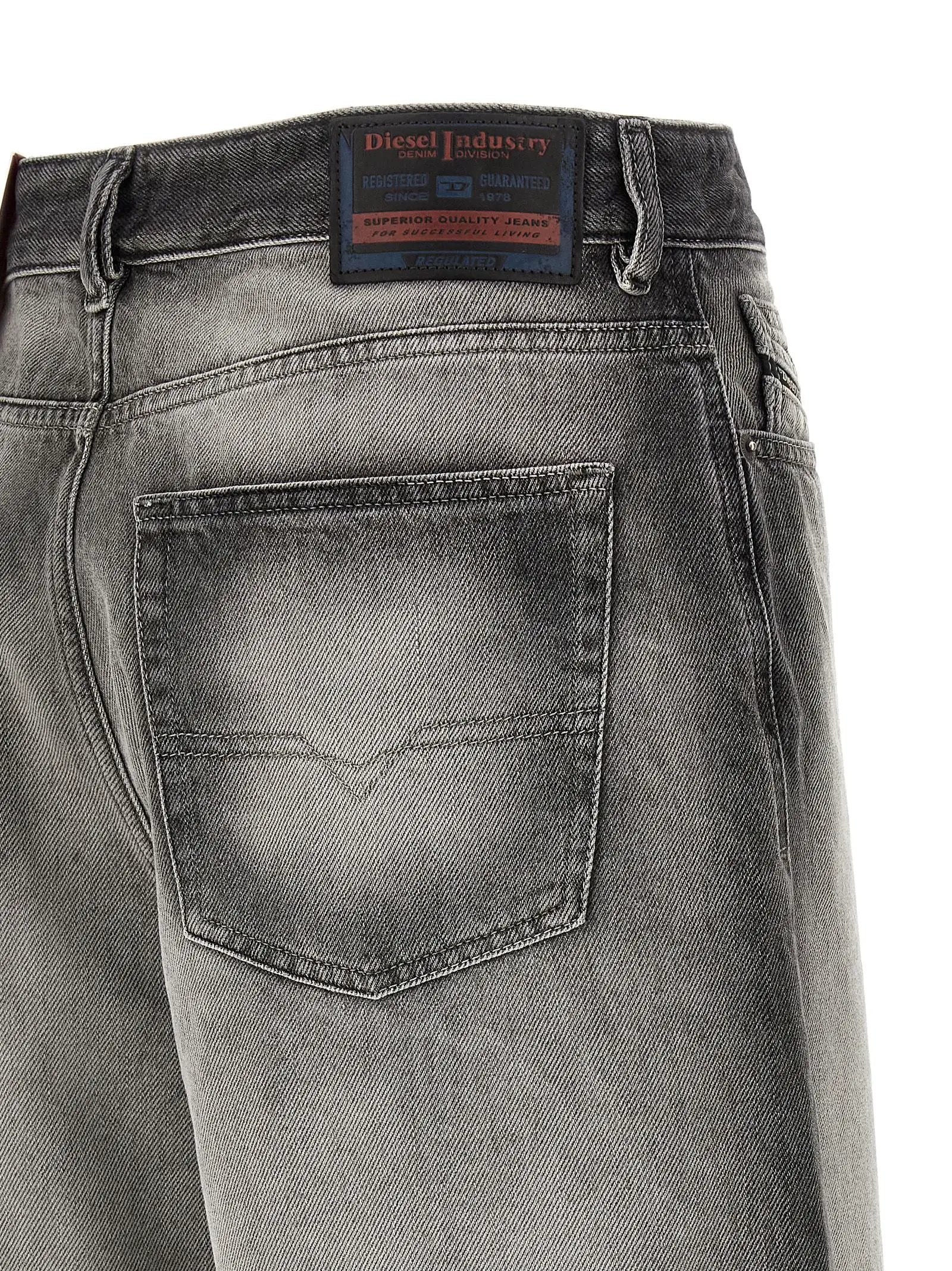 Diesel Gray Cotton Bermuda Shorts