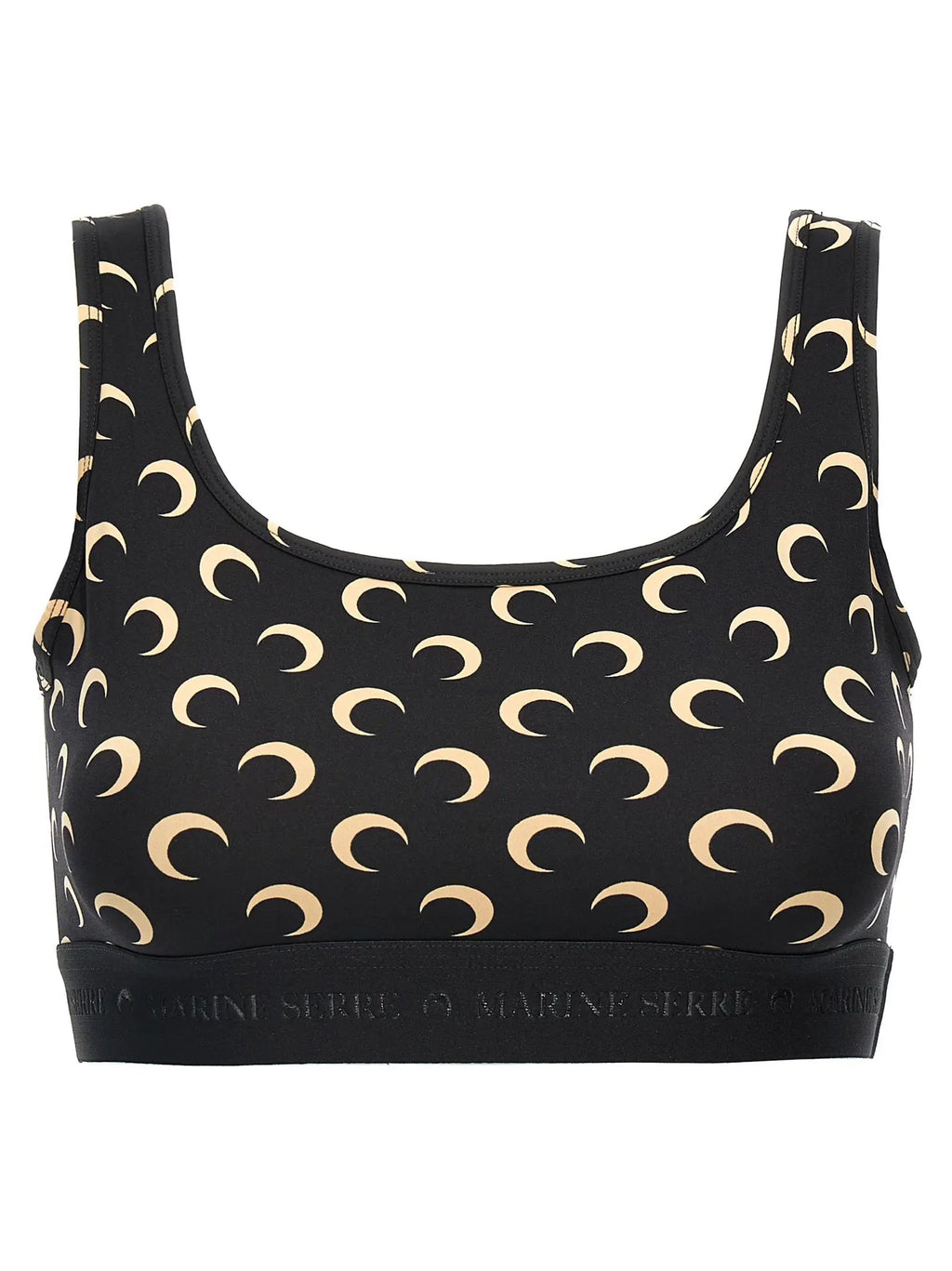 Marine Serre Black Polyamide Sport Bra