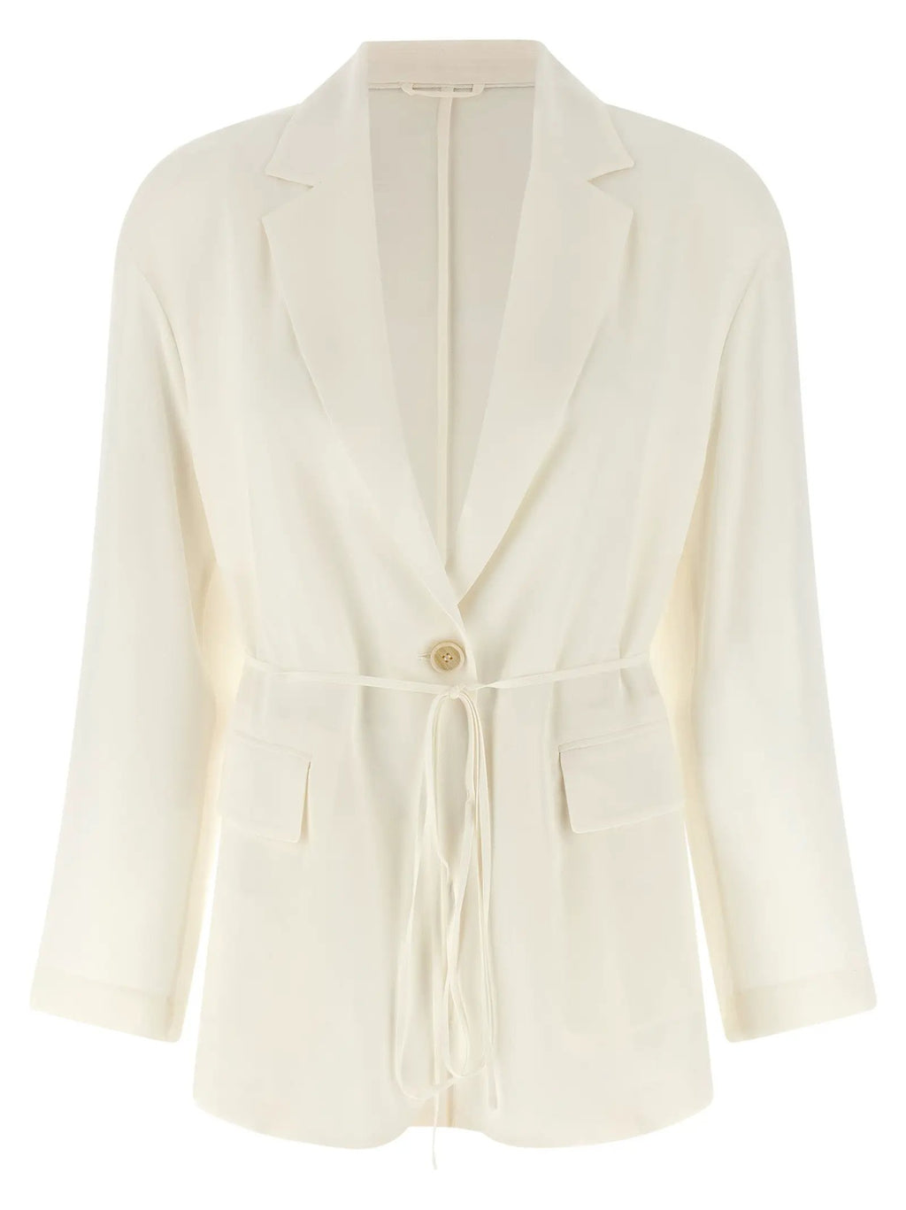 Brunello Cucinelli Beige Silk Blazer