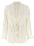 Brunello Cucinelli Beige Silk Blazer