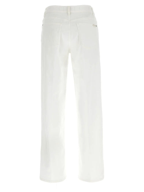Jeans droits blancs en coton 7 For All Mankind