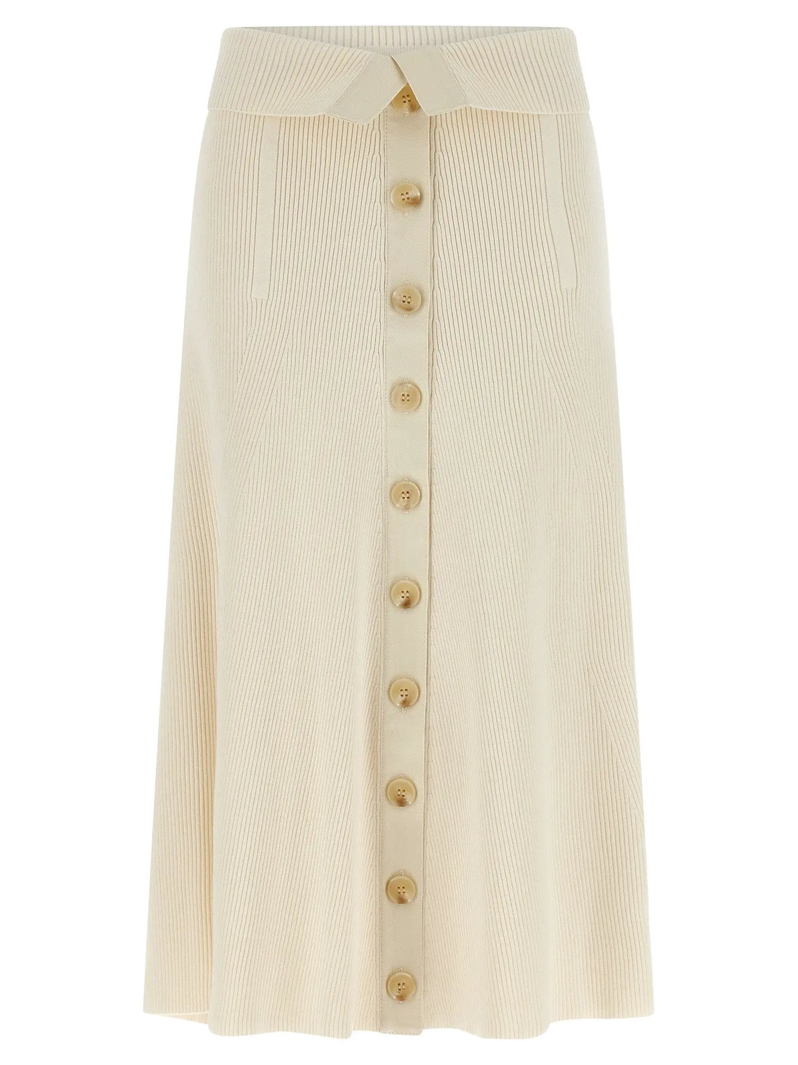 Zimmermann Beige Viscose Midi Skirt