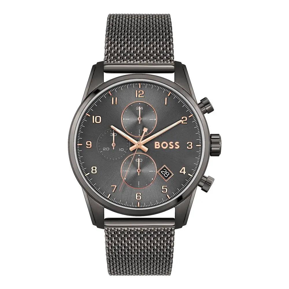Hugo Boss Gray Stainless Steel Dress Watch