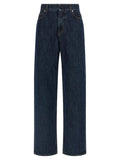 Fendi Blue Cotton Straight-Leg Jeans