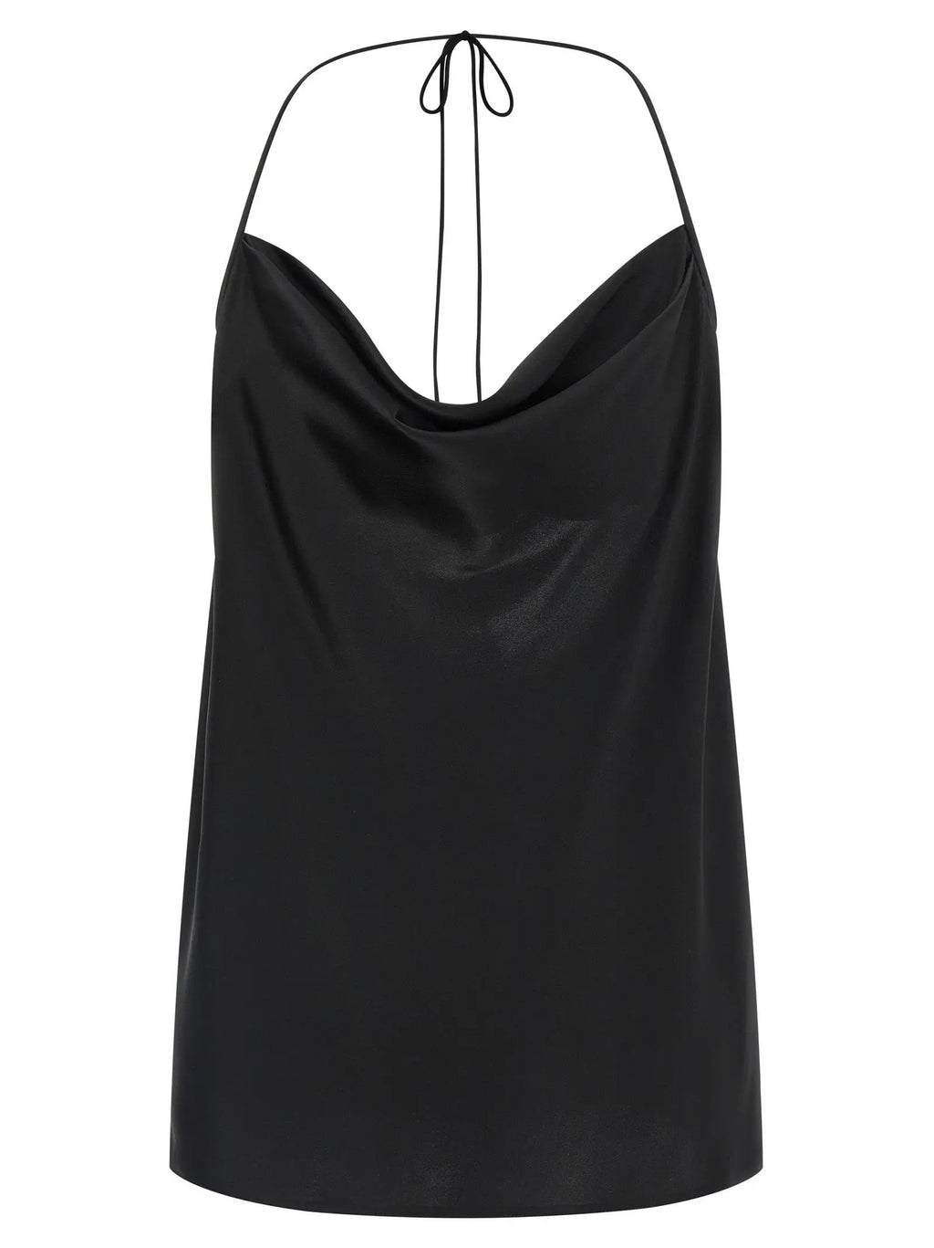 Valentino Garavani Black Silk Tank Tops