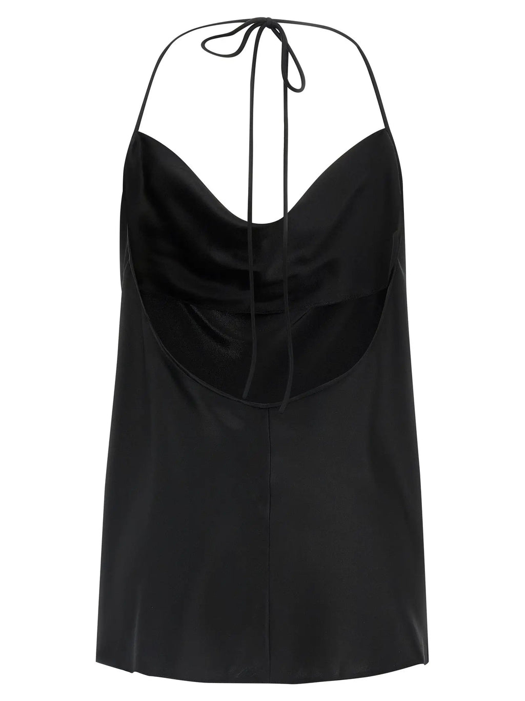 Valentino Garavani Black Silk Tank Tops