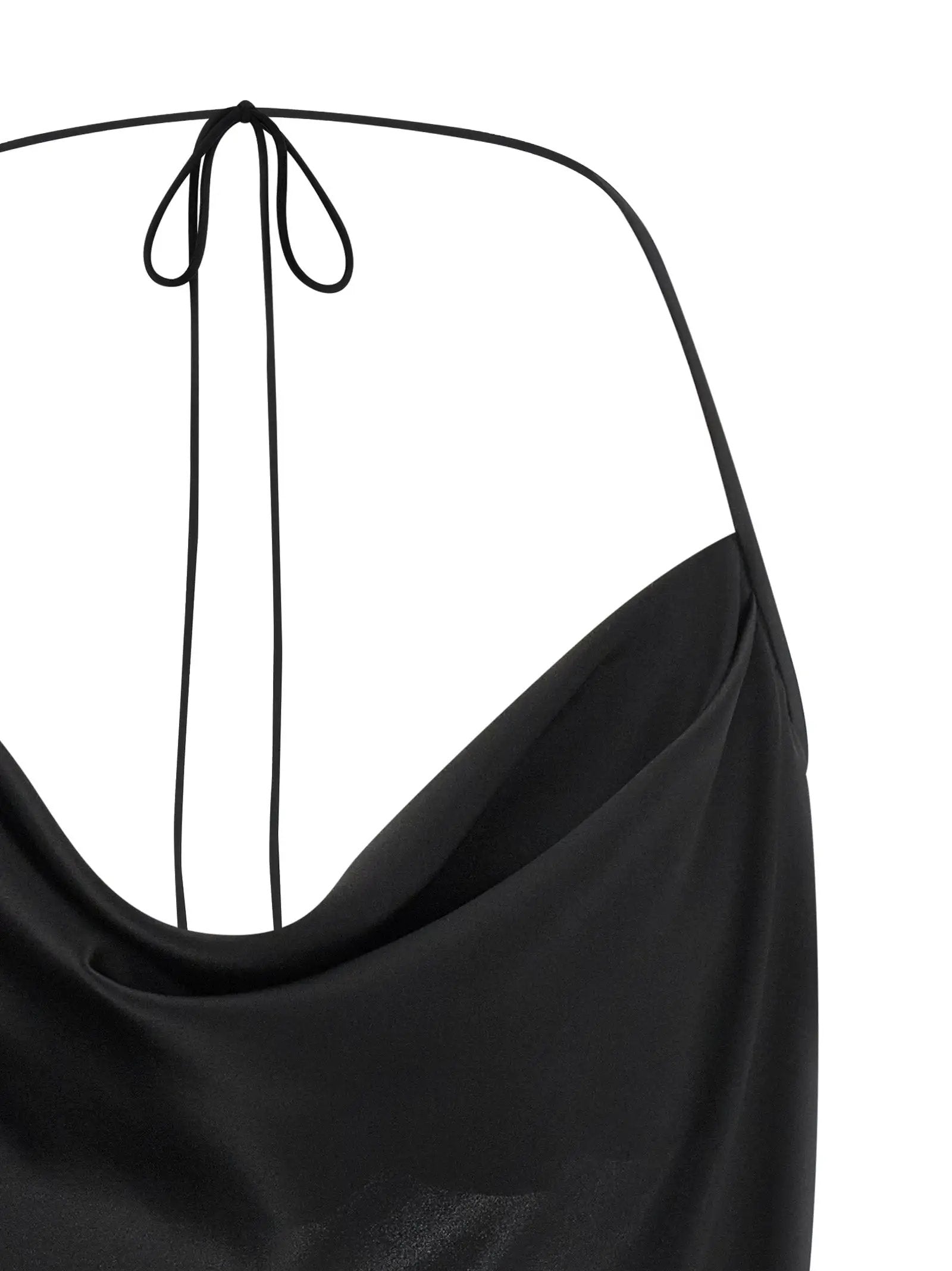 Valentino Garavani Black Silk Tank Tops