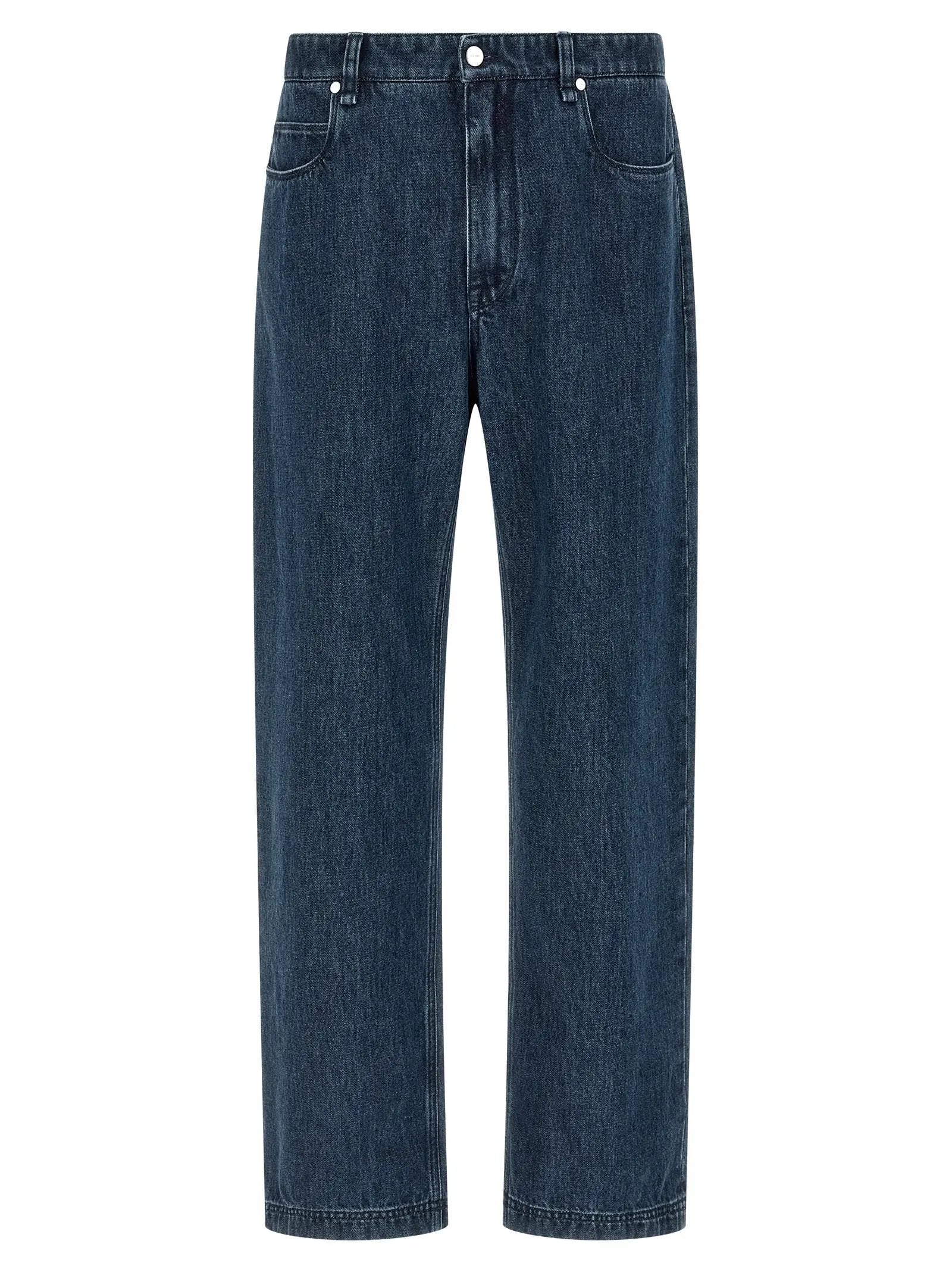 Fendi Blue Cotton Flared Jeans