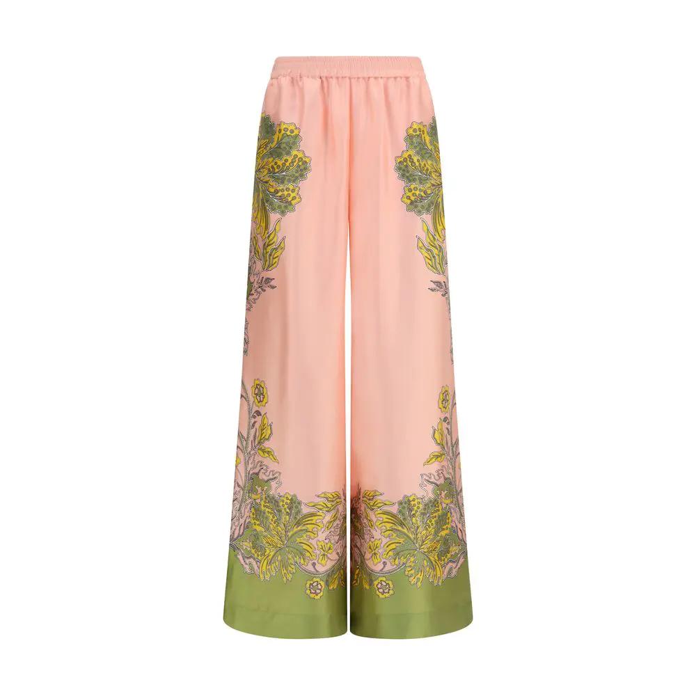 La Double J Multicolor Silk Casual Pants