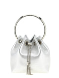 Jimmy Choo Silver Lamb Leather Handbag