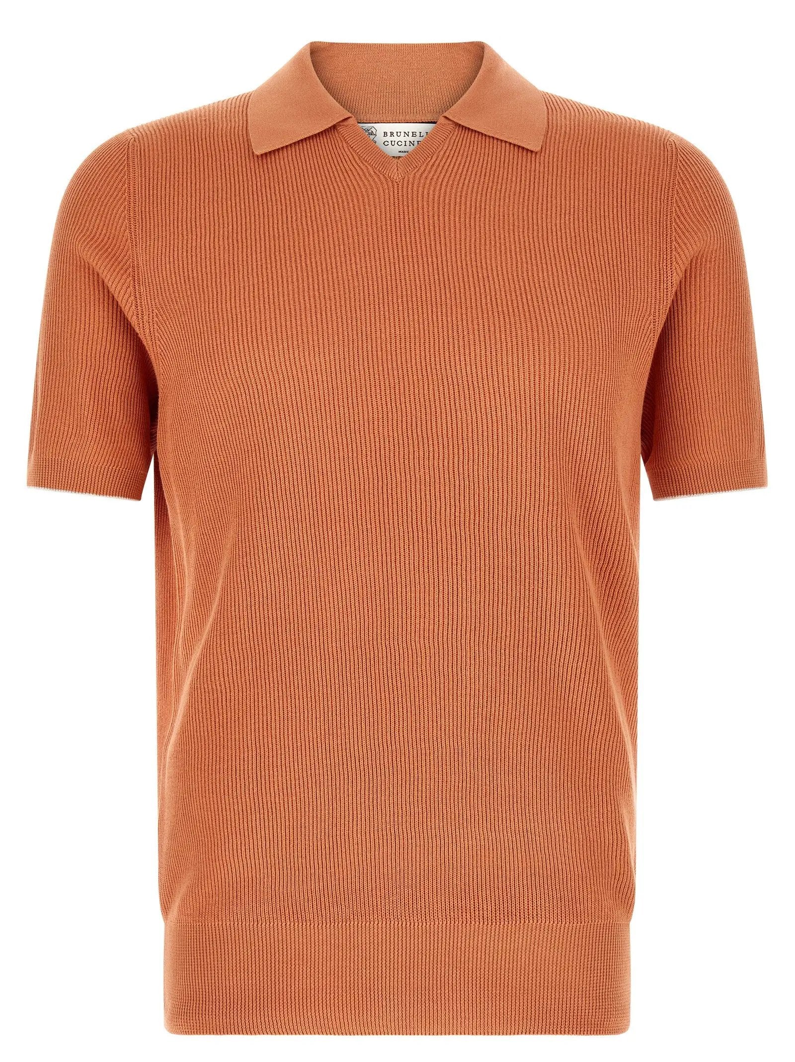 Polo Brunello Cucinelli en coton orange
