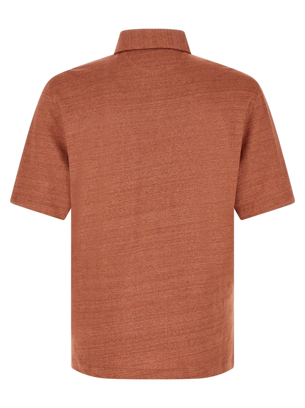 Brunello Cucinelli Orange Linen Polo Shirt