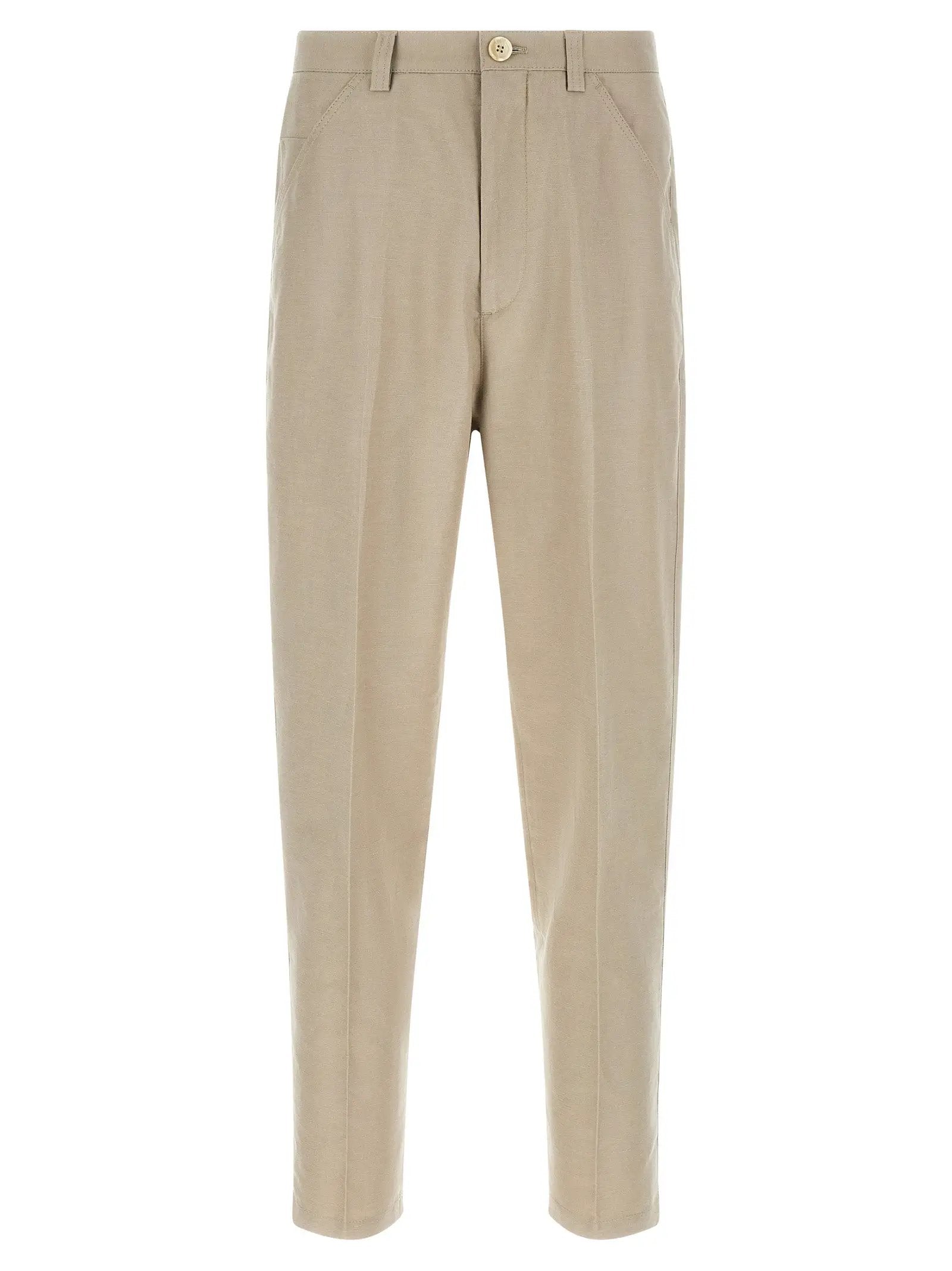Brunello Cucinelli Brown Cotton Casual Pants