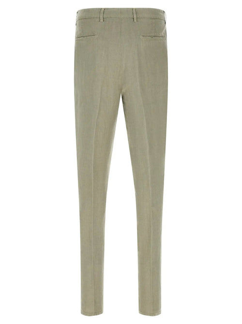 Pantalon décontracté bicolore en lin Brunello Cucinelli