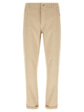 Brunello Cucinelli Beige Cotton Tapered Jeans