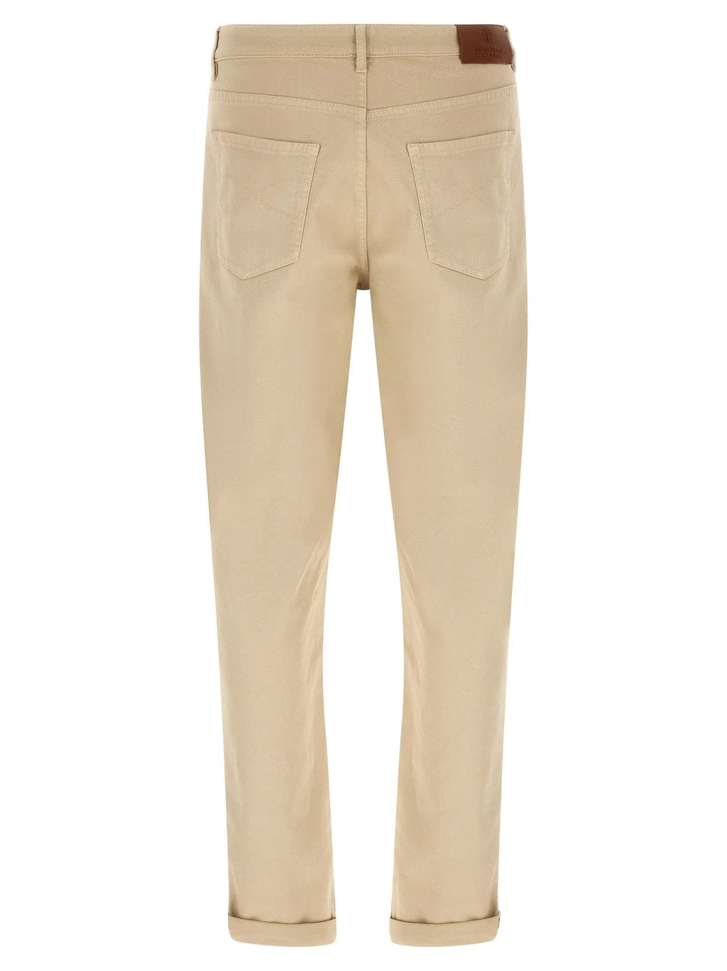 Brunello Cucinelli Beige Cotton Tapered Jeans
