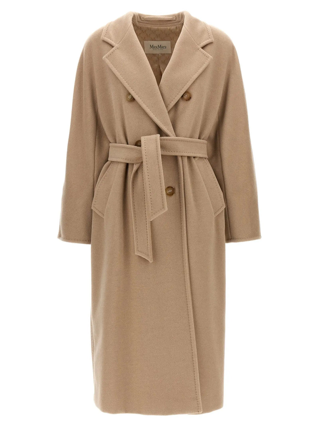 Manteau Max Mara en laine vierge beige
