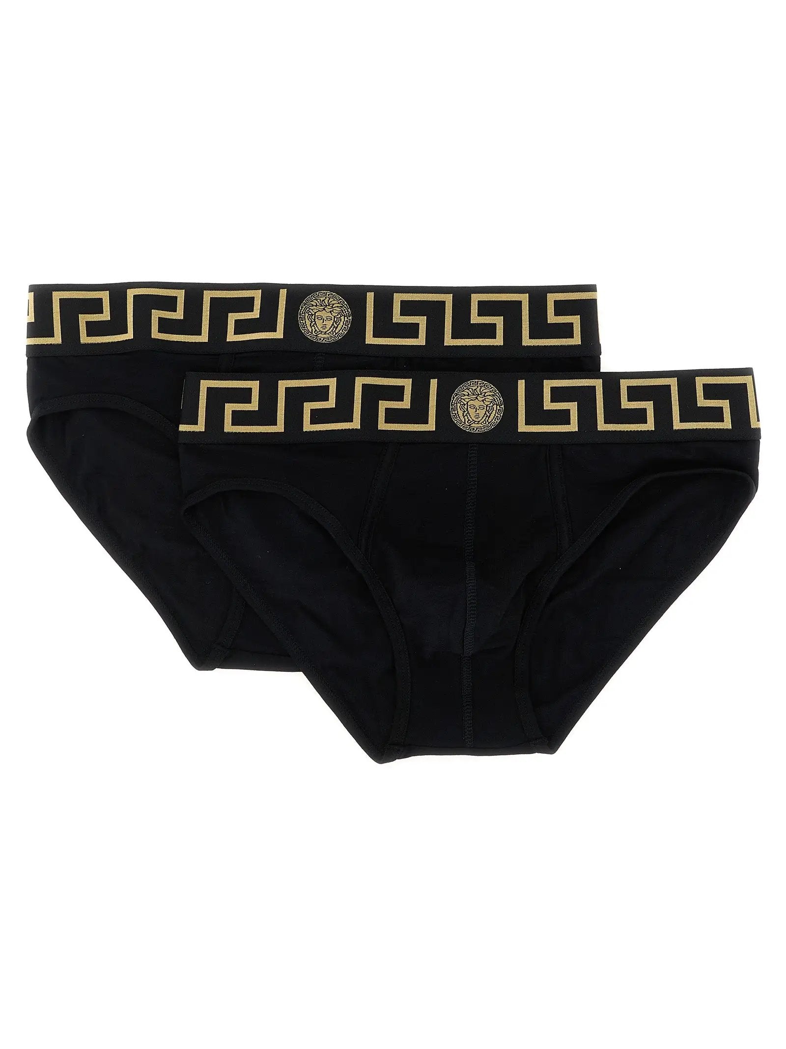 Versace Black Cotton Briefs