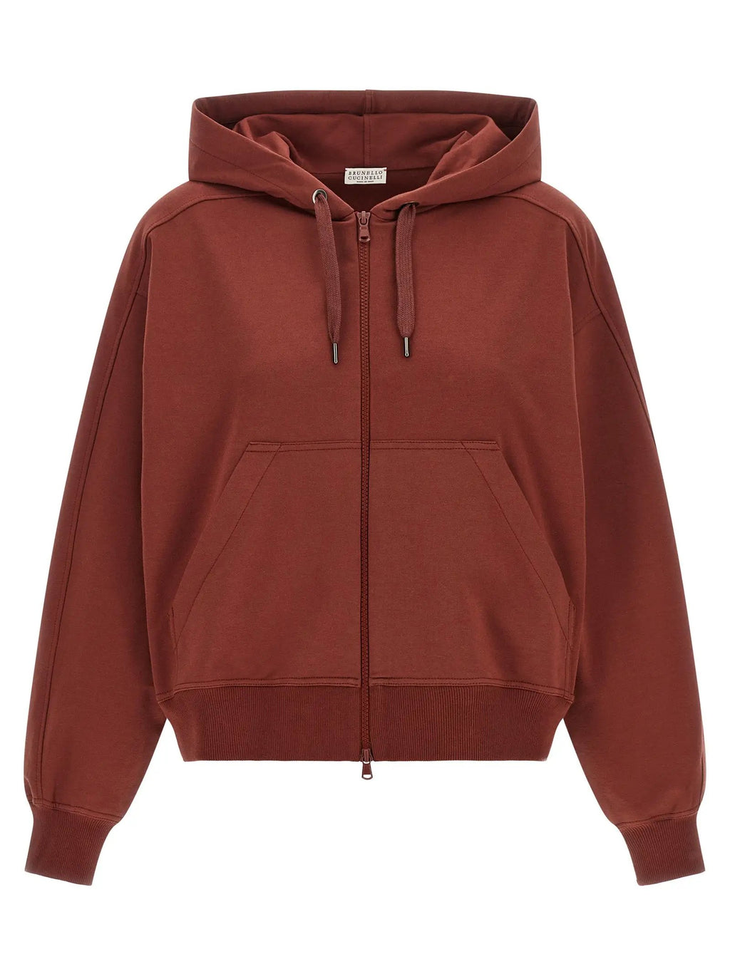 Sweat-shirt en coton Brunello Cucinelli Bordeaux