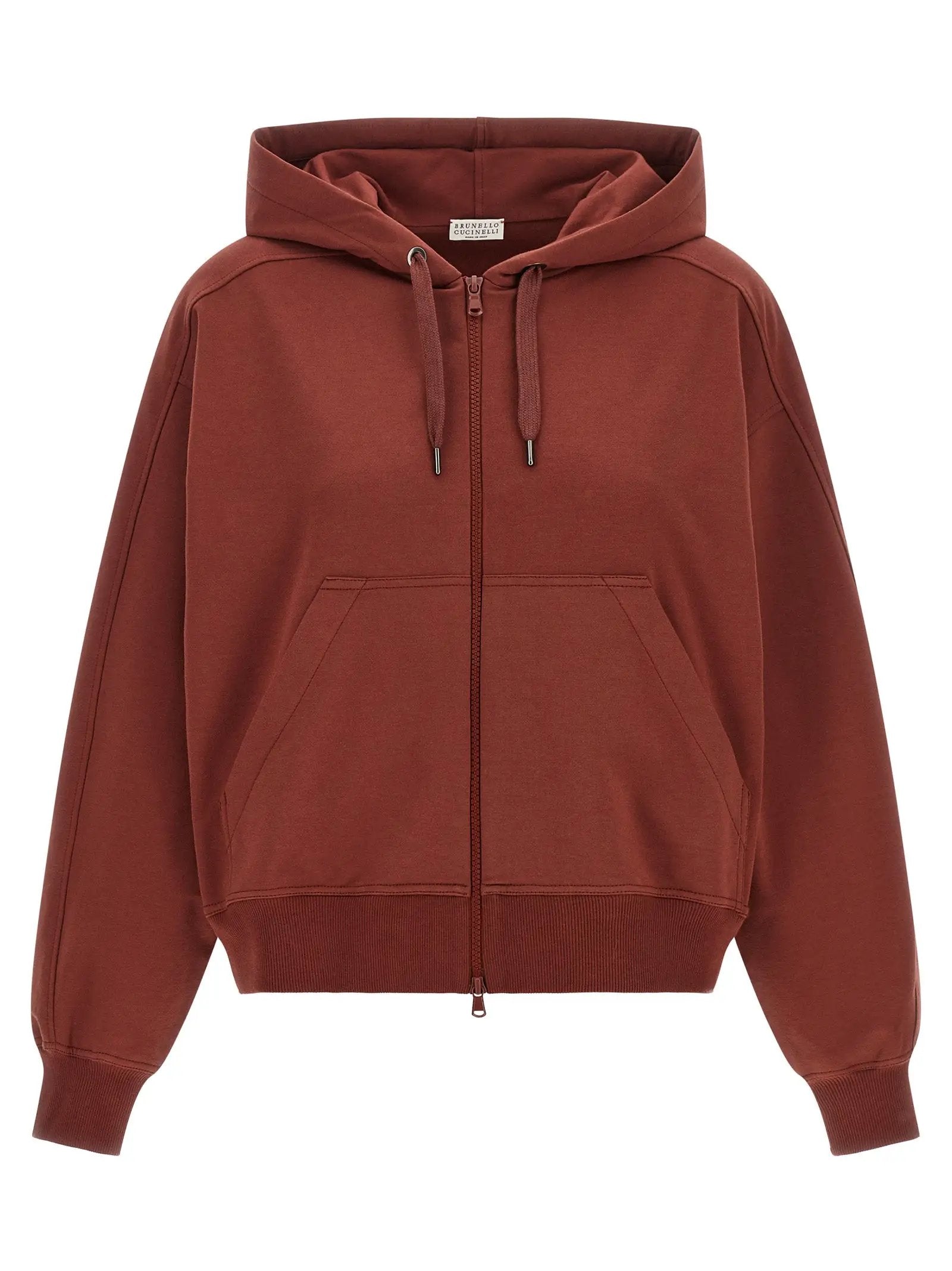 Sweat-shirt en coton Brunello Cucinelli Bordeaux