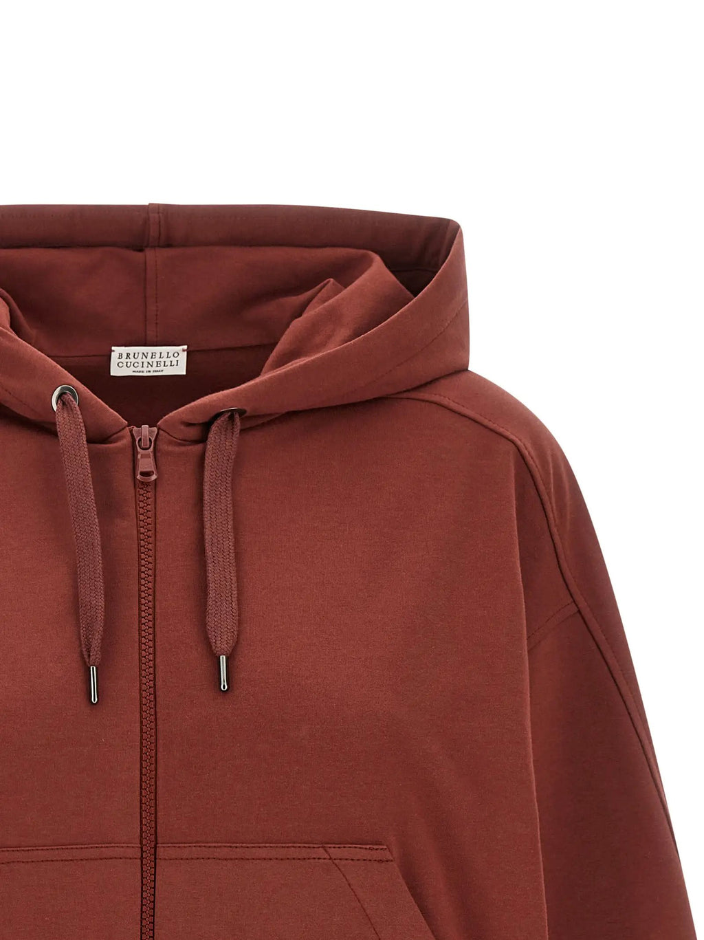 Sweat-shirt en coton Brunello Cucinelli Bordeaux