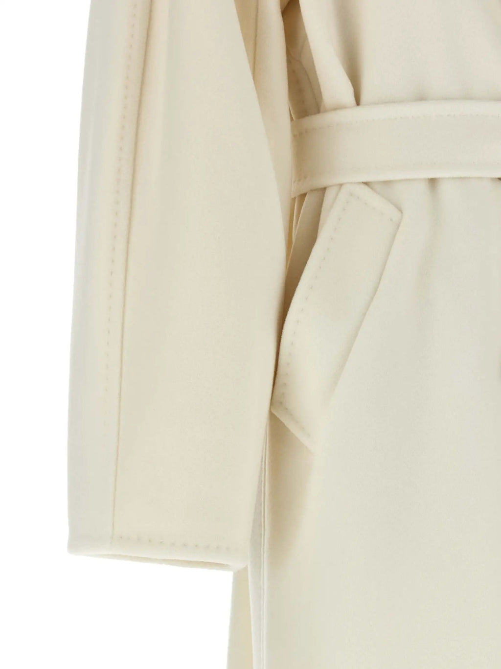 Max Mara White Virgin Wool Coat