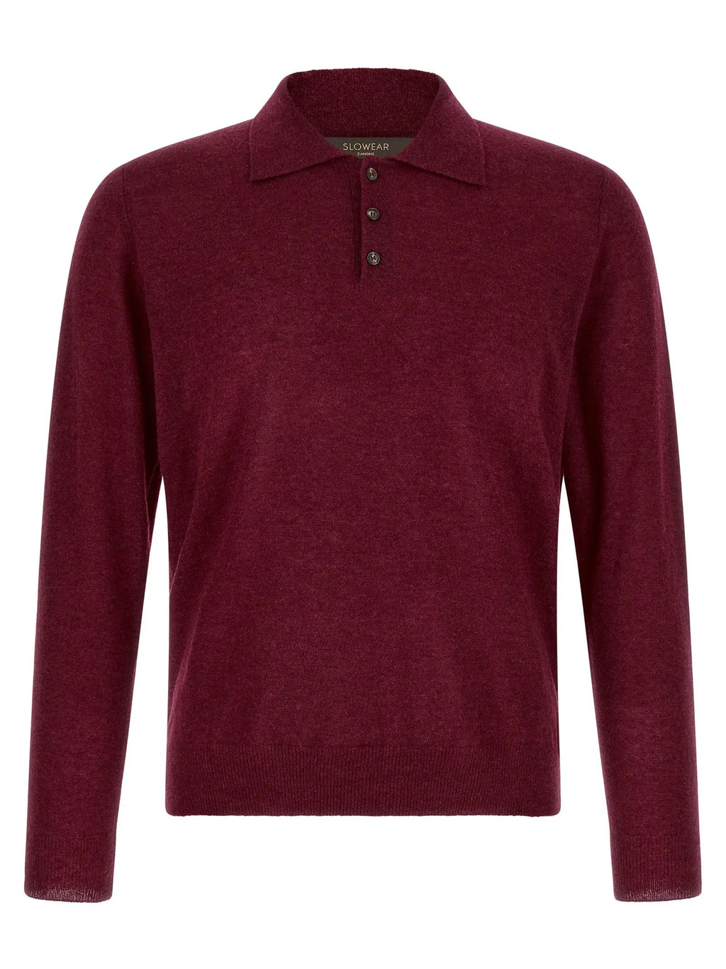 ZANONE Bordeaux Cashmere Polo Shirt