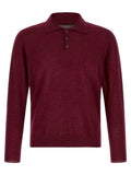 ZANONE Bordeaux Cashmere Polo Shirt