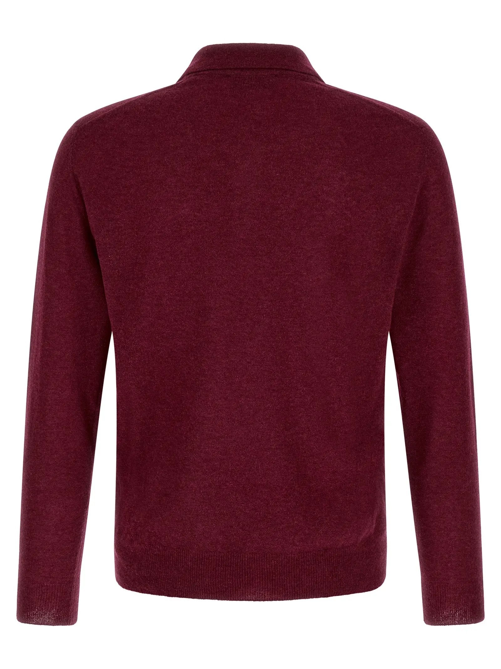 ZANONE Bordeaux Cashmere Polo Shirt