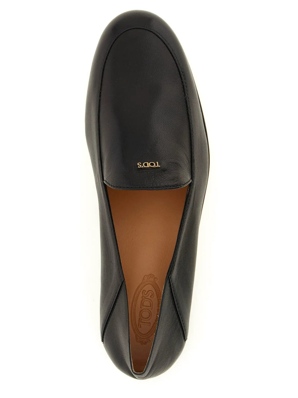 Tod's Black Lamb Leather Slip-On Loafers
