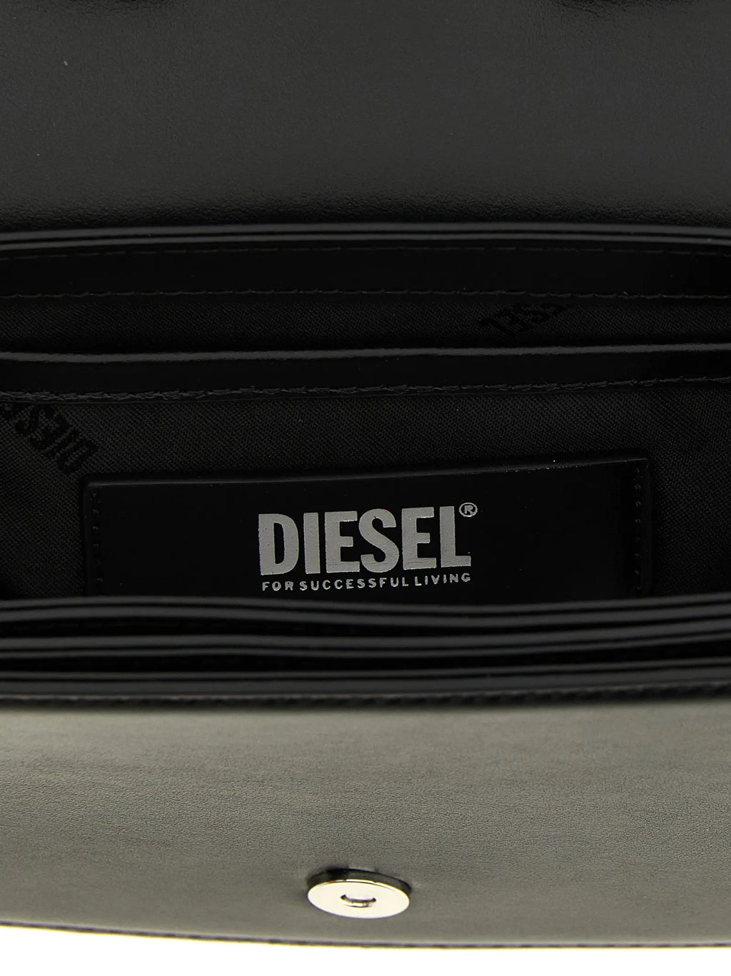 Diesel Black Cowhide Shoulder Bag
