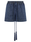 Valentino Garavani Blue Cotton Bermuda Shorts